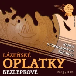 lázeňské oplatky ČokolÁdovÉ (kulaté), bez lepku, 140g/4ks