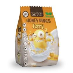jerry snídaňové kroužky medové, bez lepku, 375g