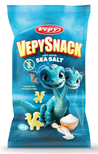 vepysnack kukuřičný snack s mořskou solí, bez lepku, 45g vepysnack kukuřičný snack s mořskou solí, bez lepku, 45g