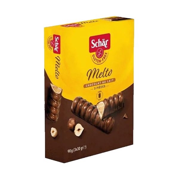 schÄr oplatky melto, v mléč. čokoládě plněné lískoo.náplní,bez lepku,90g schÄr oplatky melto, v mléč. čokoládě plněné lískoo.náplní,bez lepku,90g