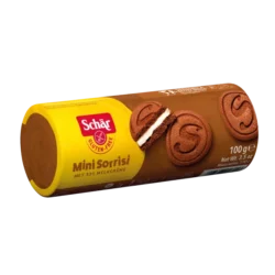 schÄr sušenky mini sorrisi kakaové plněné mléčným krémem, bez lepku,100g