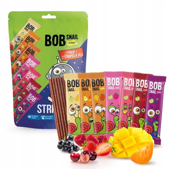 Šnek bob stripes mix ovocných plátků 84 g Šnek bob stripes mix ovocných plátků 84 g
