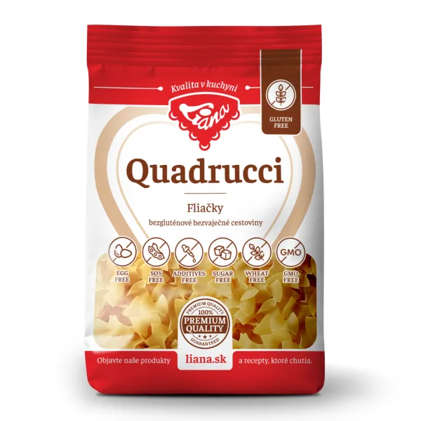 těstoviny bezlepkové quadrucci flÍČky 200g těstoviny bezlepkové quadrucci flÍČky 200g
