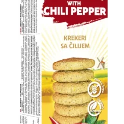 molendini krekry s chilli papričkou bez cukru, bez lepku, 120g
