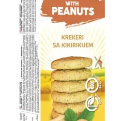 molendini krekry s arašídy bez cukru, bez lepku, 120g