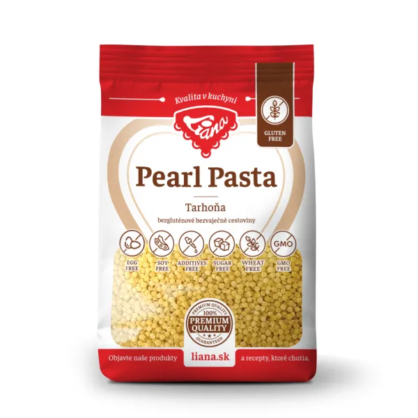 těstoviny bezlepkové pearl pasta tarhoňa 200g těstoviny bezlepkové pearl pasta tarhoňa 200g