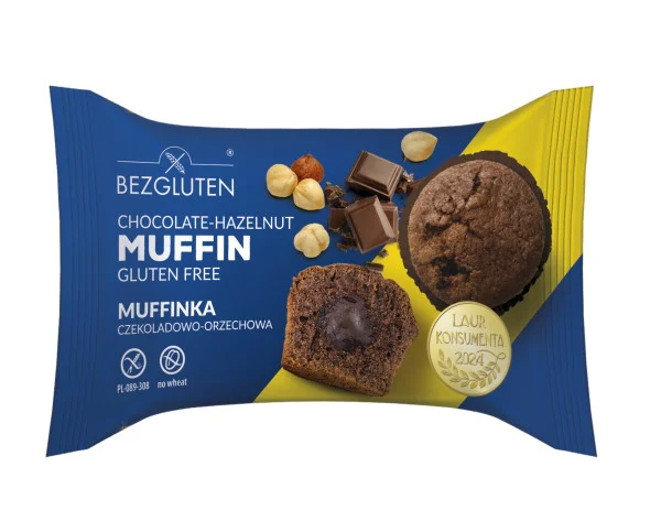 bezgluten muffin ČokolÁda, čokoládovo oříškový, bez lepku, 60g bezgluten muffin ČokolÁda, čokoládovo oříškový, bez lepku, 60g